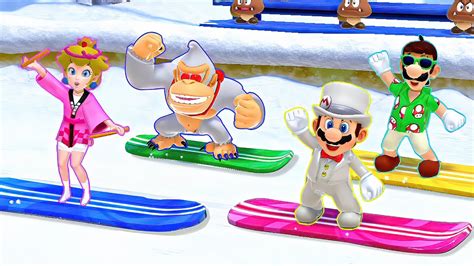 Mario Party Superstars Minigames Mario Vs Luigi Vs Peach Vs Yeti