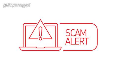 Scam Alert Banner Vector Illustration Hacker Attack Web Security Phishing Scam Network