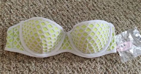 New Victoria S Secret The Flirt Bandeau Bikini Top Size 32B New EBay