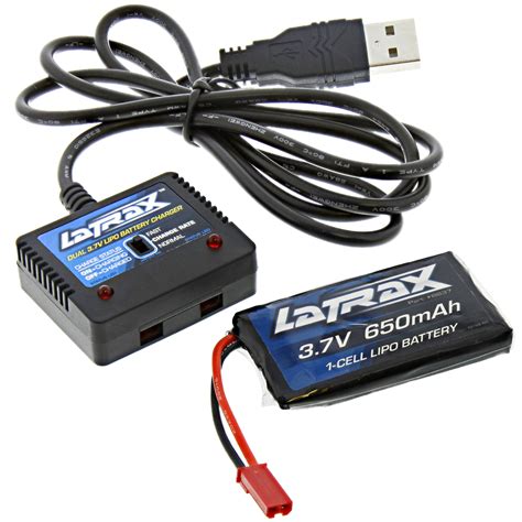 Traxxas Latrax Alias Quadcopter Lipo Battery And Charger 37v 650mah Usb Dual Ebay