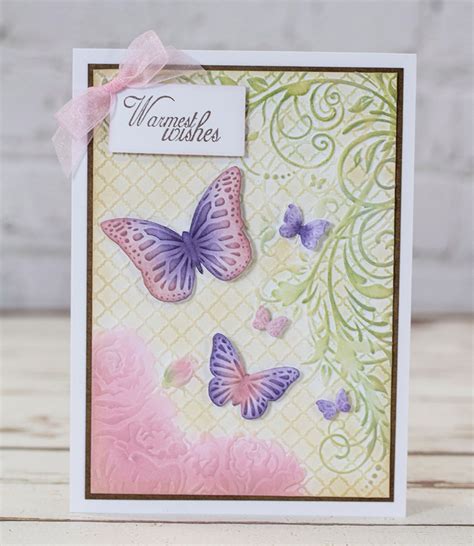 Crafters Companion 3d Embossing Folder Butterfly Trellis Stamping