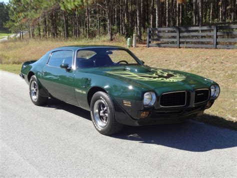 1973 Pontiac Trans Am Brewster Green 4 Speed Classic Pontiac Trans Am