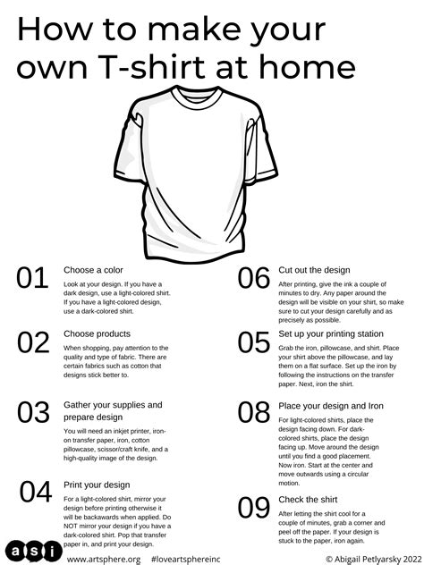 How To Make Your Own T Shirt At Home Art Sphere Inc