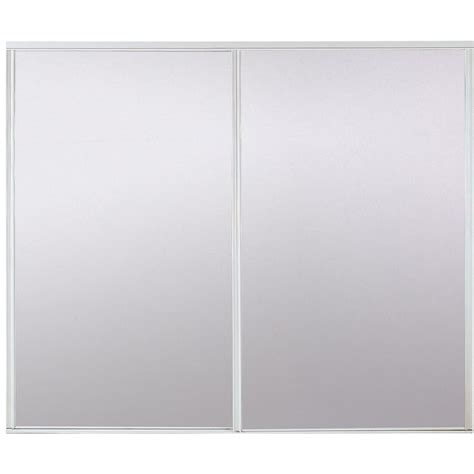 Stanley White Bi Pass Sliding Mirror Door At