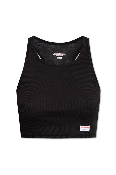 Alexander Wang Cropped Top With Logo Womens Clothing Vitkac