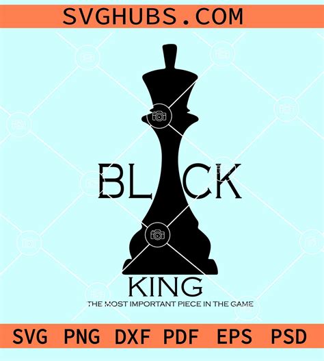 Black king chess piece SVG, Black man svg, African American svg