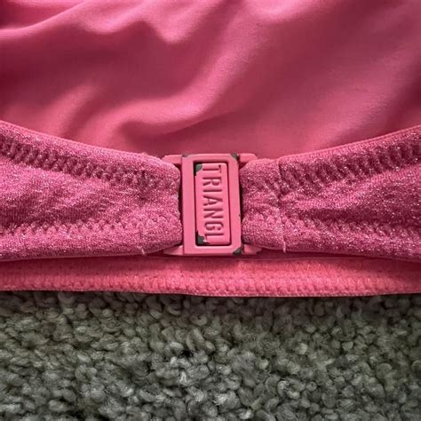 Pink Triangl Bikini Bag Included Stitching Became Depop