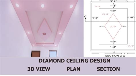 Diamond Shaped False Ceiling Designs De Winters Ecg Pattern