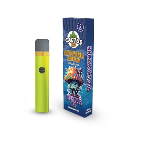 Amanita Muscaria Mushroom Blue Razz Ice Vape 2 Grams The Cactus Labs