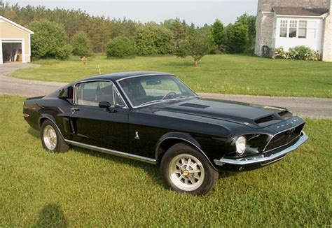 Raven Black 1968 Ford Mustang Shelby Gt 350 Fastback Mustangattitude