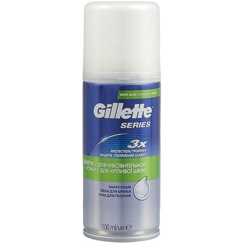 Пена для бритья Gillette Series 3x protection Для чувствительной кожи ...
