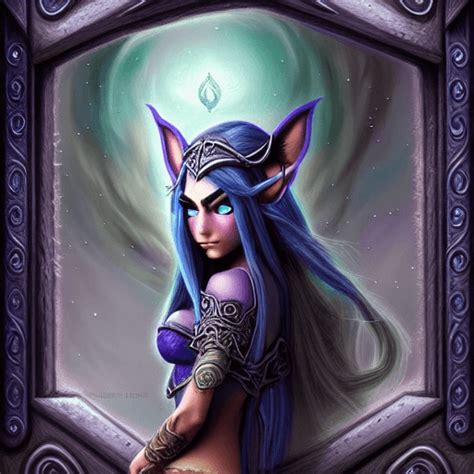 Night Elf Face World Of Warcraft Fine Art Creative Fabrica