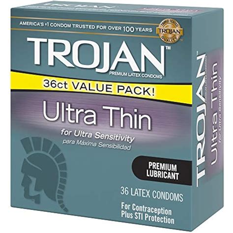 Trojan Condoms Ultra Thin Lubricated 36ct Health And Personal Care Ebay