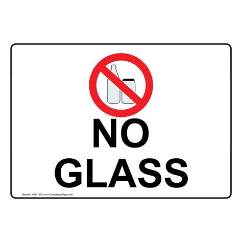 Recycling Trash Conserve Policies Regulations Sign No Glass