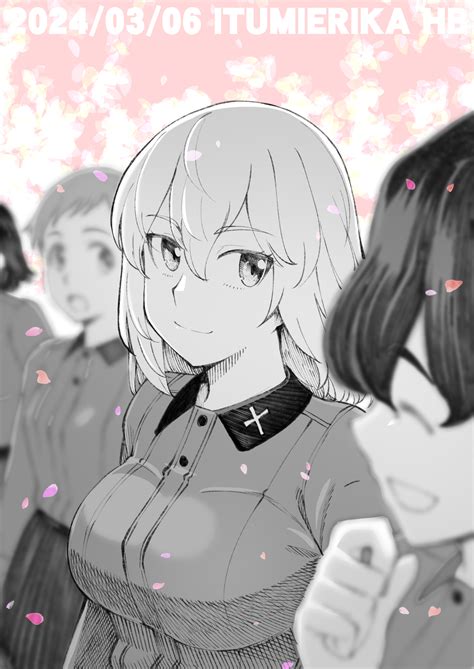 Itsumi Erika Akaboshi Koume And Kojima Emi Girls Und Panzer Drawn