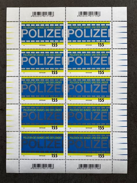 Er B Gen Polizei Briefmarken Bundes Und L Nderpolizeien