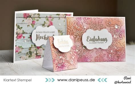 Danipeuss De Blog Hochzeitskarten Mit Embossing Techniken