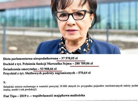 Marszałek Witek Stwierdziła Nie Jestem Osobą Zamożną Mieszkam Ponad