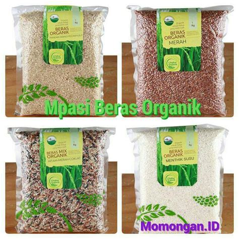 Jual Beras Organic 1 Kg Merah Mentik Putih Mix Coklat Pandan Wangi