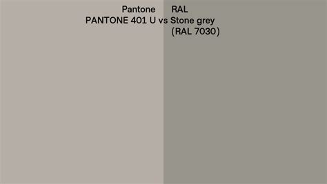 Pantone 401 U Vs Ral Stone Grey Ral 7030 Side By Side Comparison