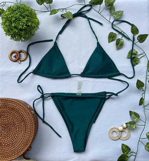 Green Two Piece Bikini On Carousell