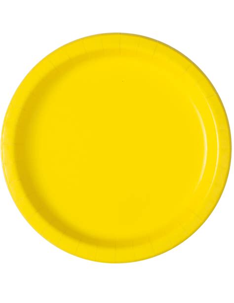 Assiettes En Carton Jaune Clair Cm Vegaooparty