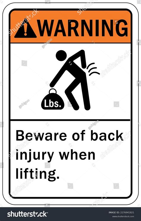 Lifting Instruction Sign Labels Stock Vector Royalty Free 2276941821