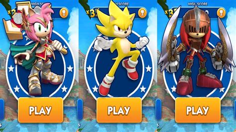 Sonic Dash Racing Paladin Amy Vs Movie Super Sonic Vs Sir Gawain All