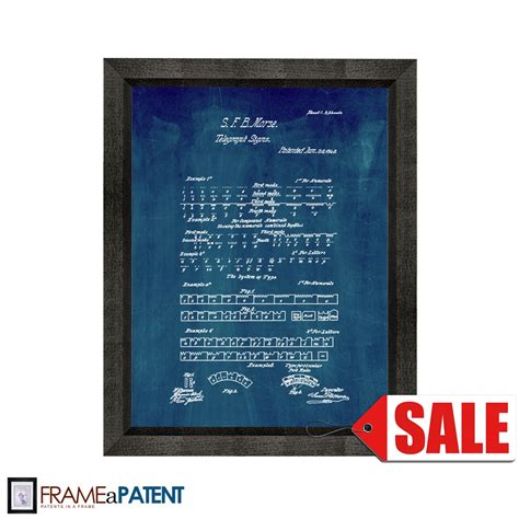 Morse Code Telegraph Signs Patent Print Poster 1840 Etsy