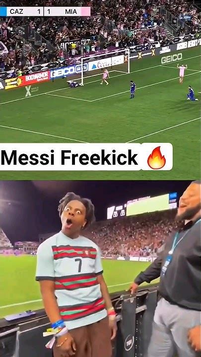 Messi Free Kick For Inter Miami ⚽️🔥ishowspeed Reaction😁 Football