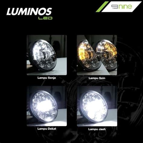 Promo Lampu Led Depan Motor Nine Luminos Daymaker Custom Harley