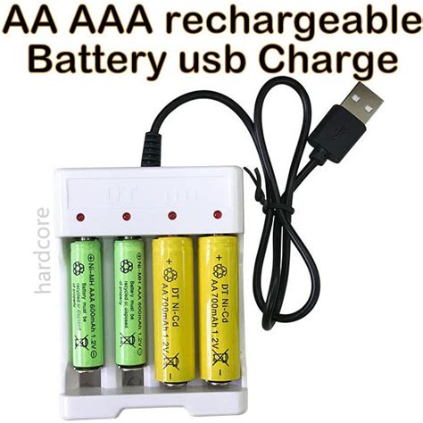 Aa Aaa Rechargeable Battery Usb Charger Intelligent Slot Batteries Ni