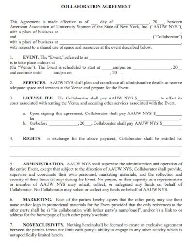 Event Collaboration Agreement Examples Pdf