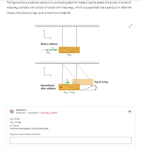 Solved The Figure Shows A Ballistic Pendulum A Simple Chegg