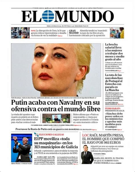 Periódico El Mundo España Periódicos De España Edición De Sábado