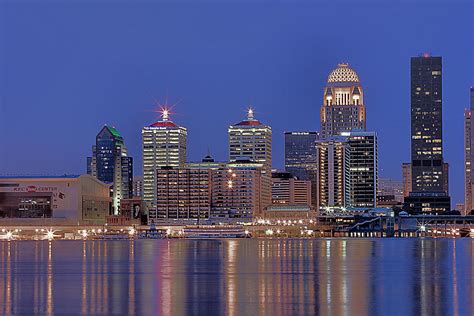 Louisville Skyline At Night By Matthew Winn