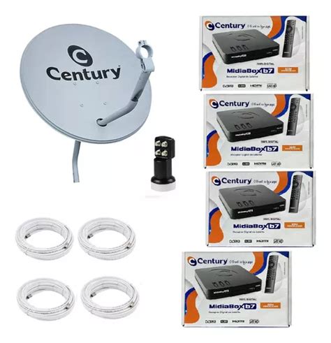 Kit Antena Parabolica Ku 60cm C 4 Midiabox B7 Century Ku 5g