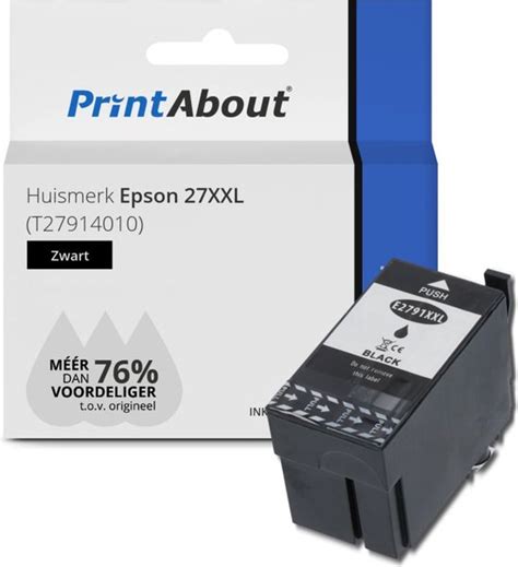 PrintAbout Huismerk Inktcartridge 27XXL T27914010 Zwart Hoge