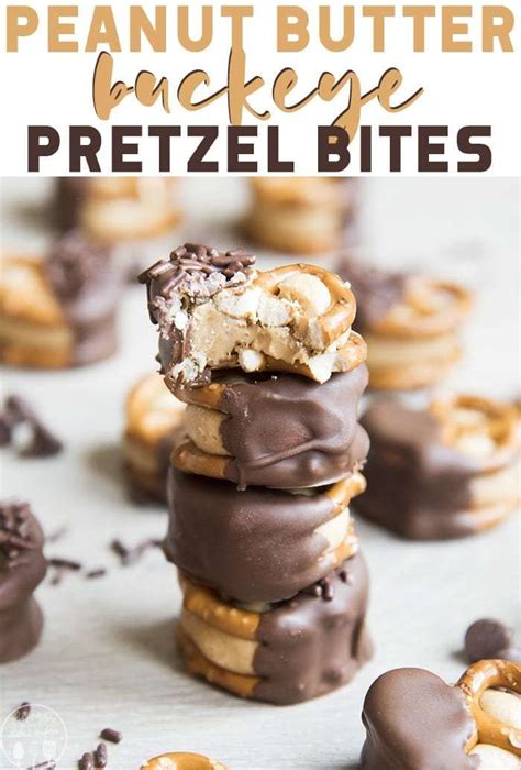 Peanut Butter Buckeye Pretzel Bites Are Delicious Peanut Butter Balls