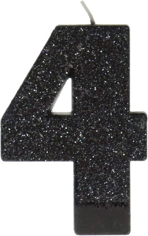 Amazon Amscan Glitter Numeral Candle Black Home Kitchen