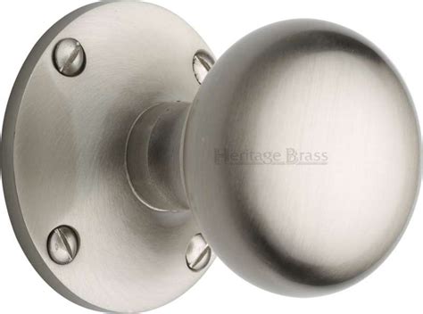 Heritage Kensington Mortice Knobs Ken980 Satin Nickel Broughtons Lighting And Ironmongery