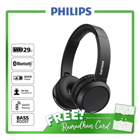 Jual Philips TAH4205 Black On Ear Wireless Headphones TAH 4205