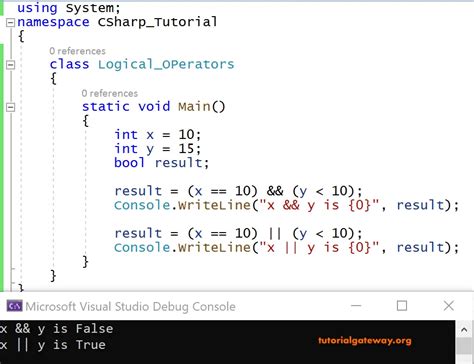 C Logical Operators