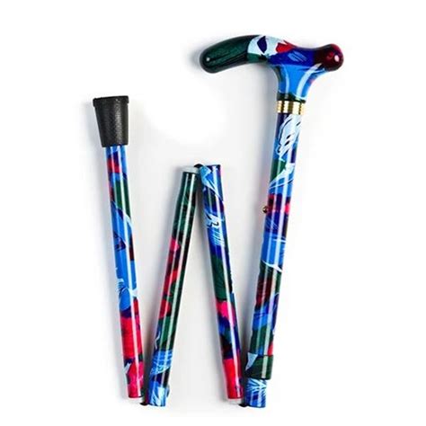 Flower Pattern Folding Walking Stick Uk