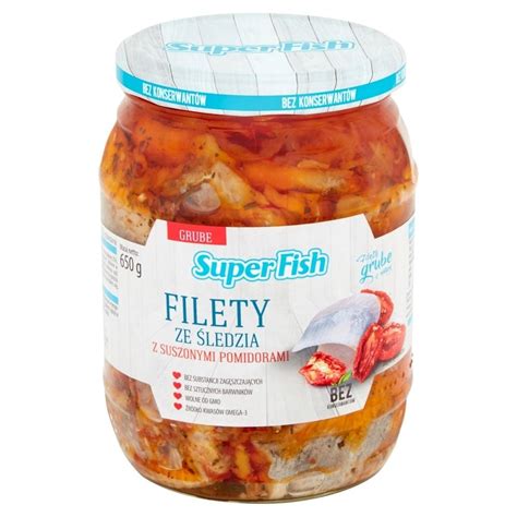 SuperFish Filety ze śledzia z suszonymi pomidorami 650 g Zakupy