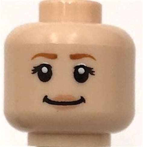 Lego New Minifig Light Nougat Minifigure Head Dual Sided Female Raised