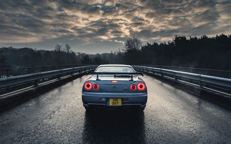 Blue car, car, Nissan, Nissan Skyline GT-R R34, blue cars HD wallpaper ...