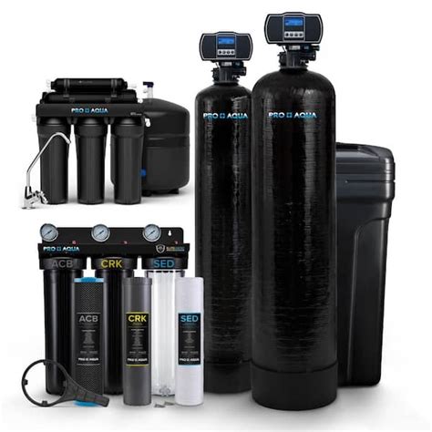 PRO AQUA Elite Well Water Filter Softener Bundle Plus Reverse Osmosis