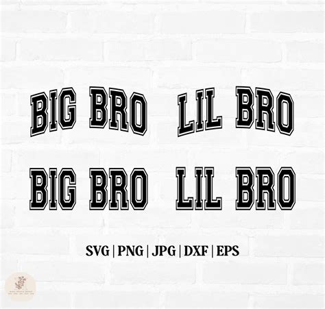 Big Bro Lil Bro Hermano Svg Beb Svg Beb Onesie Svg Beb