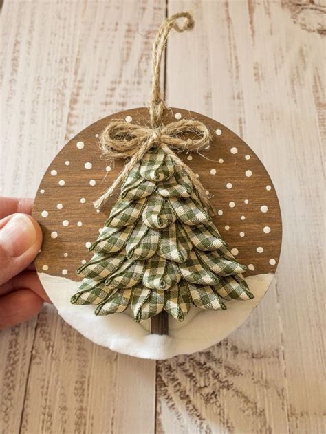 Made To Order Snowy Woods Pine Tree Ornament Winter Wood Ornaments